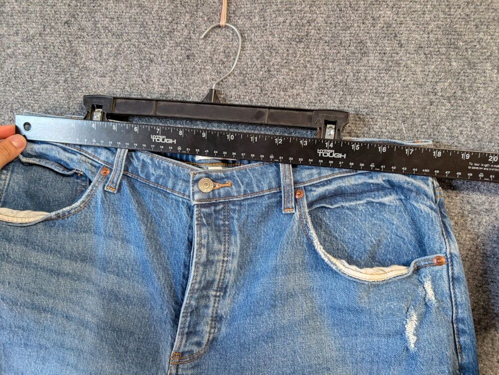 Abercrombie Jeans Women 33 16S 90s Baggy Low Rise Curve Love Distressed - Picture 7 of 15